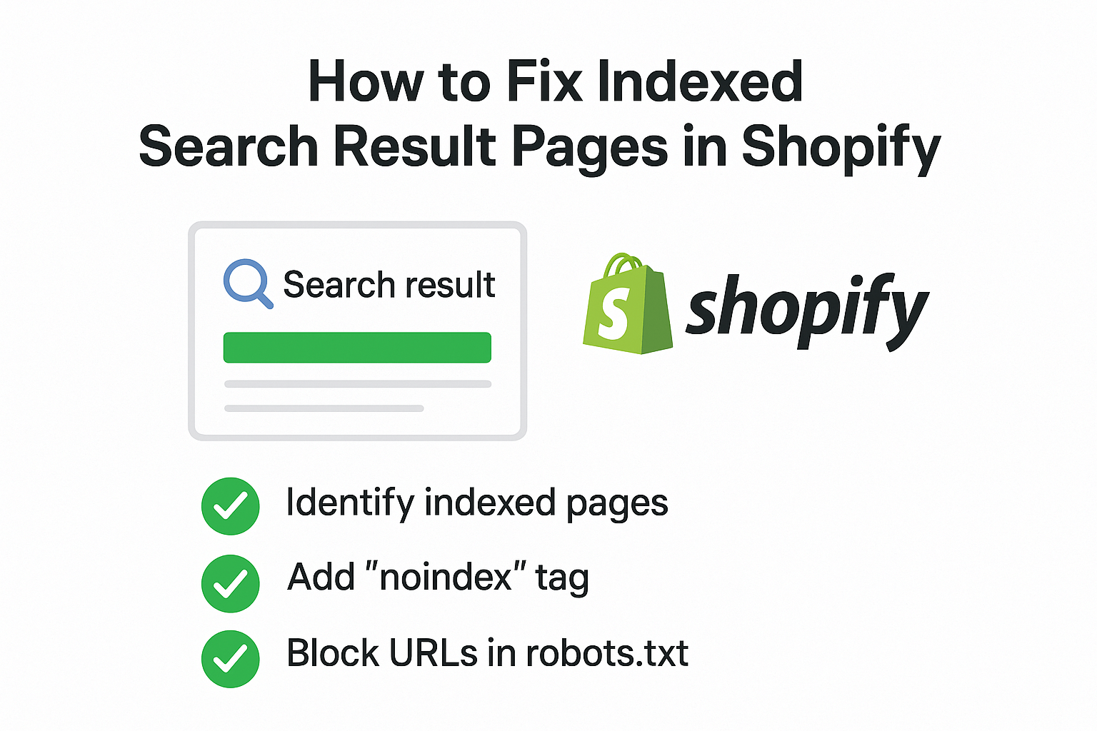 How to Fix Indexed Search Result Pages in Shopify