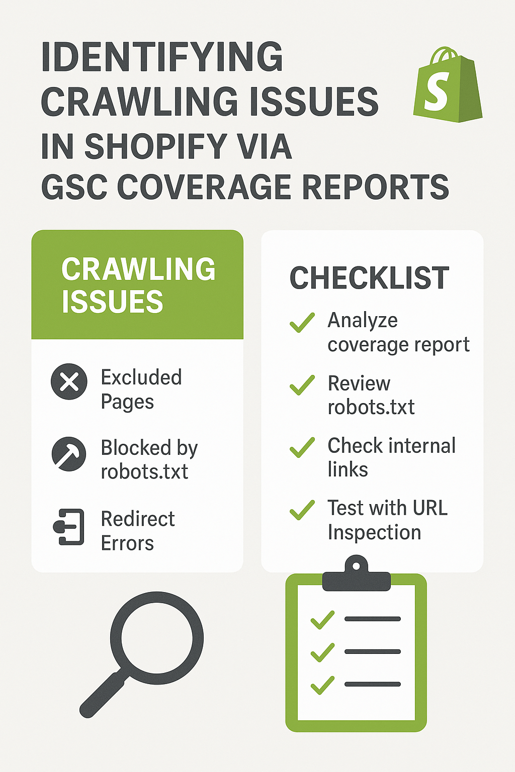 Identifying Crawling Issues in Shopify via GSC Coverage Reports