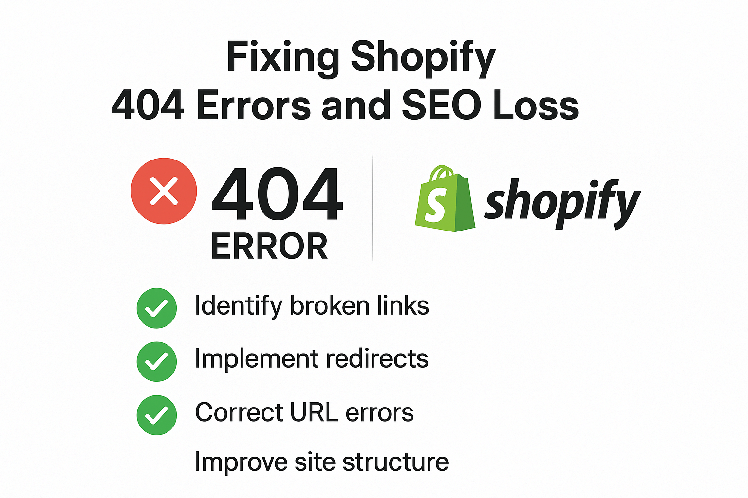 Fixing Shopify 404 Errors and SEO Loss