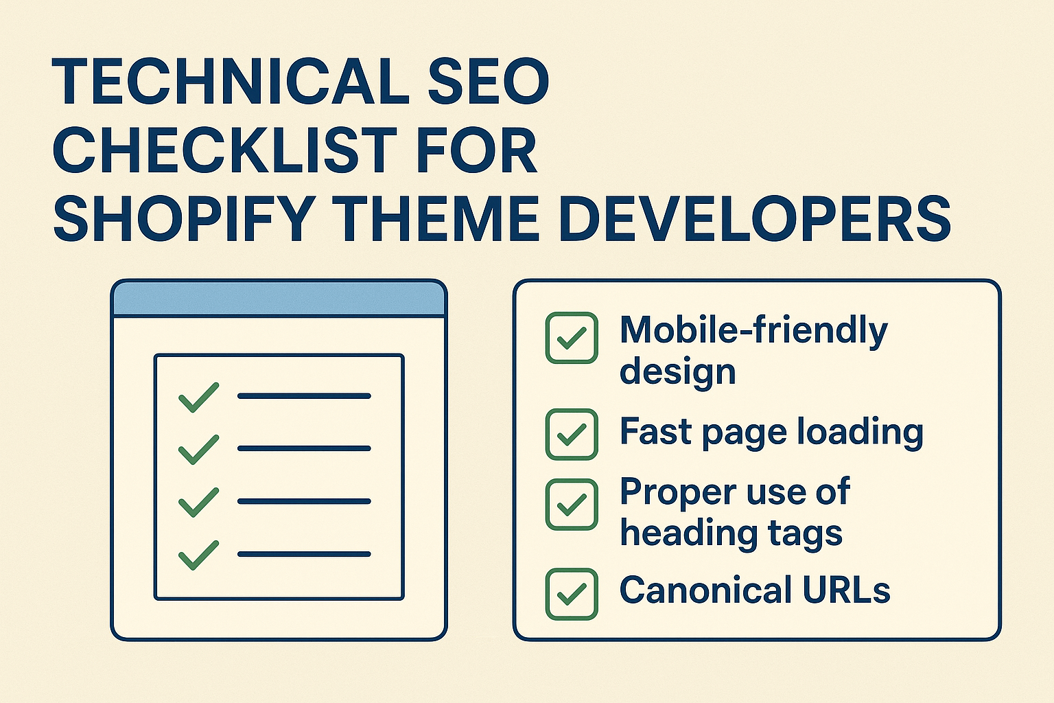 Technical SEO Checklist for Shopify Theme Developers