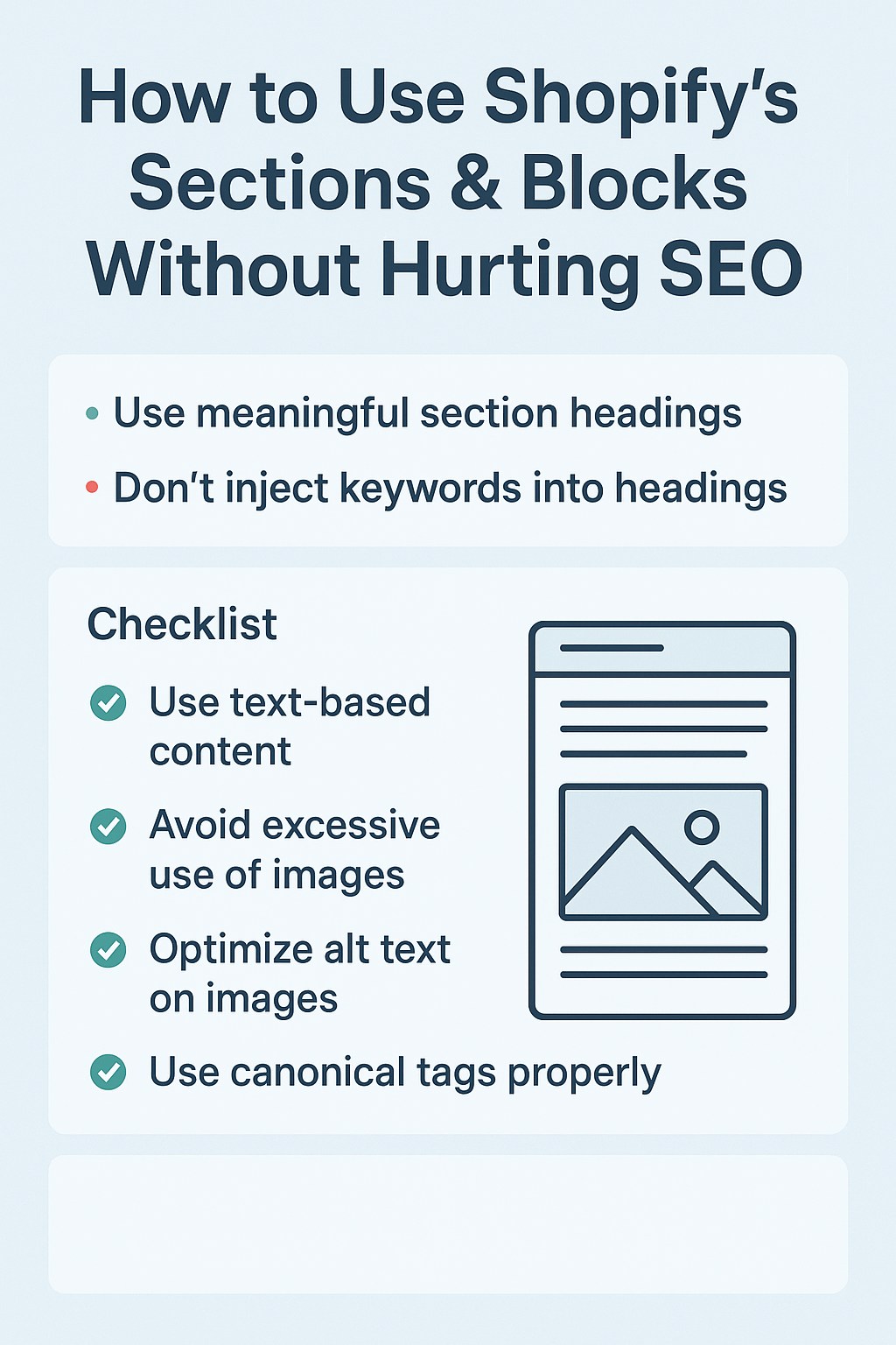 How to Use Shopify’s Sections & Blocks Without Hurting SEO