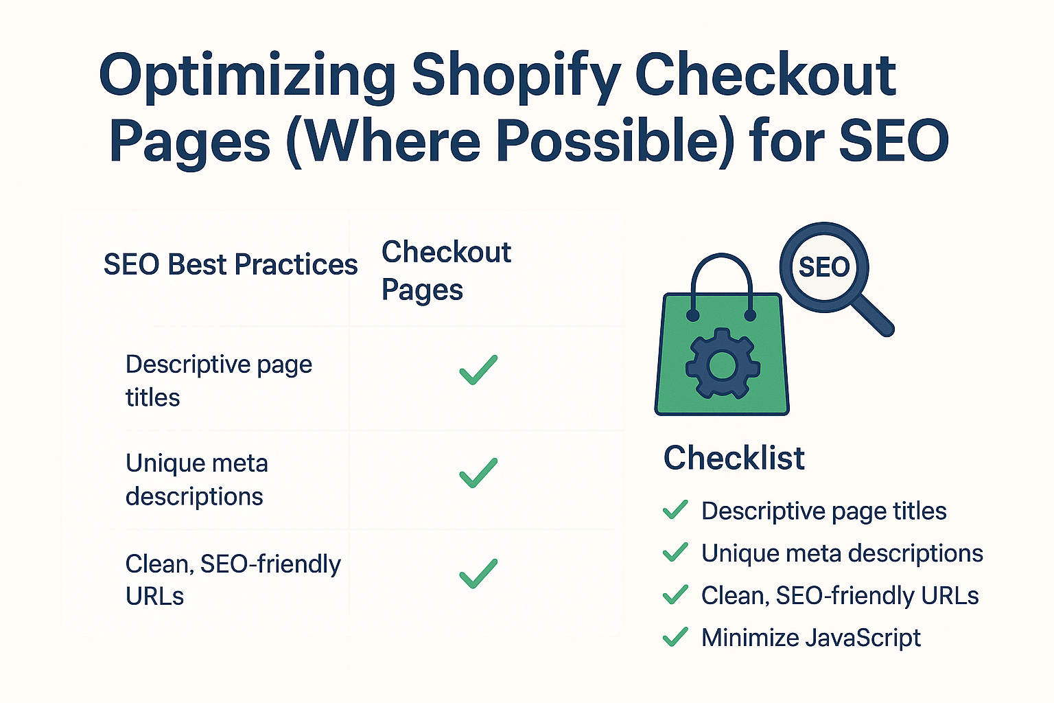 Optimizing Shopify Checkout Pages (Where Possible) for SEO