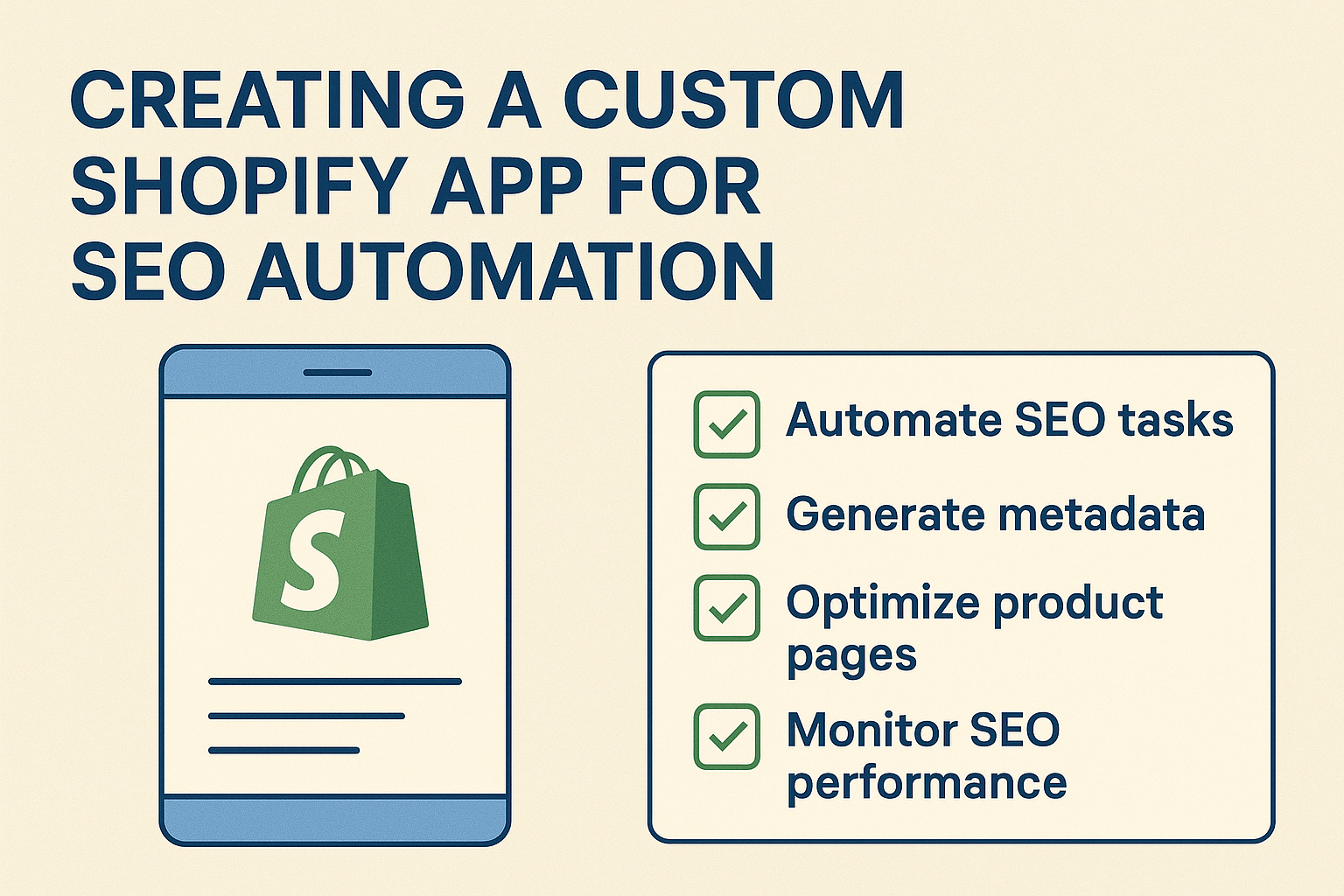 Creating a Custom Shopify App for SEO Automation
