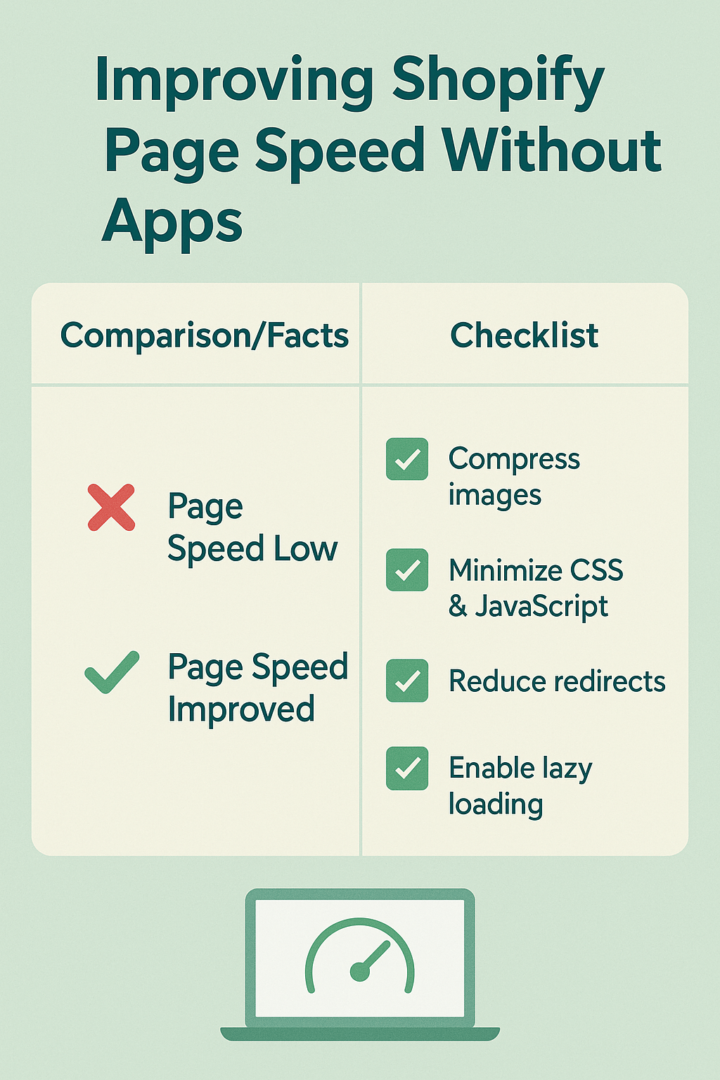 Improving Shopify Page Speed Without Apps