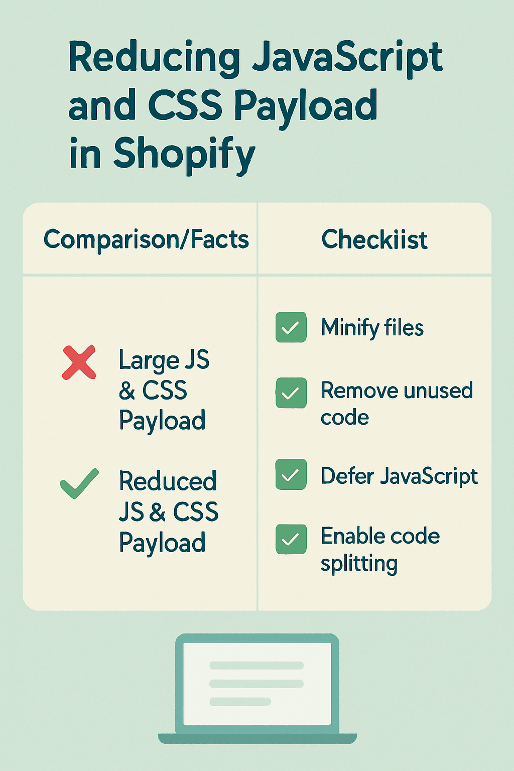 Reducing JavaScript and CSS Payload in Shopify