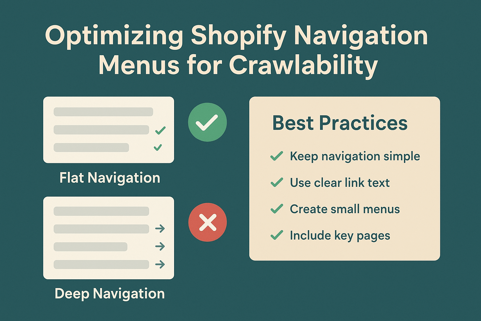 Optimizing Shopify Navigation Menus for Crawlability